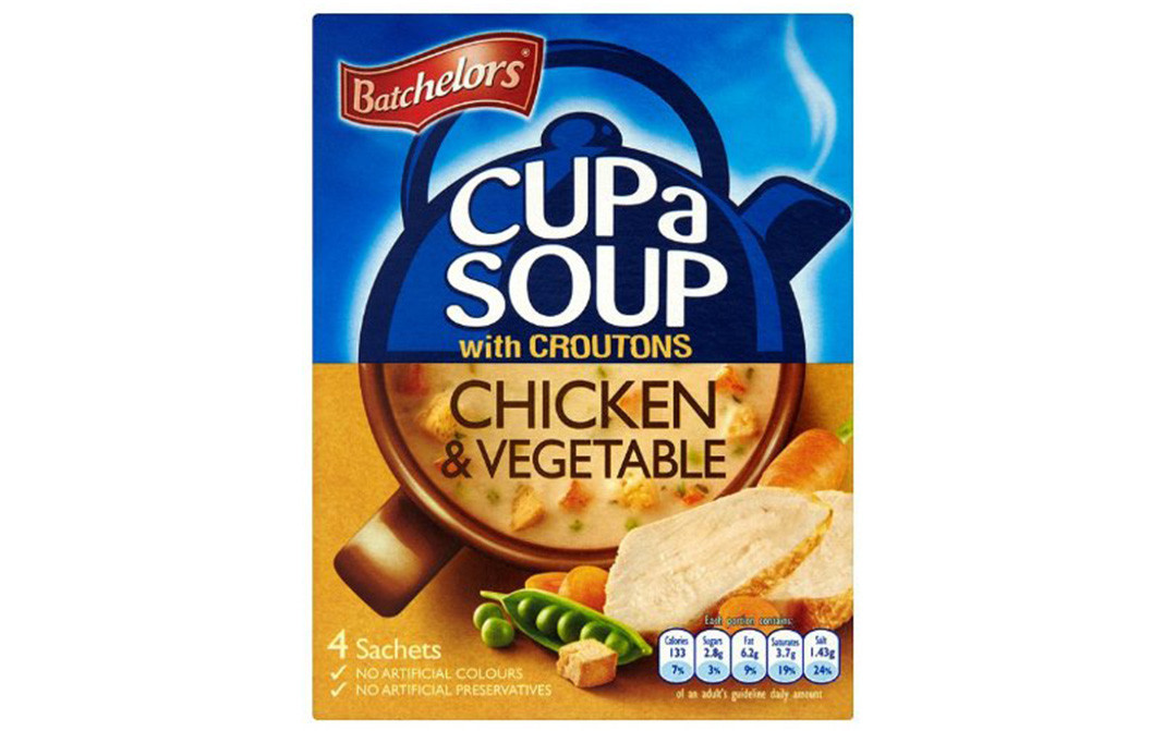 Batchelors Cup a Soup with Croutons, Chicken & Vegetable   Box  110 grams